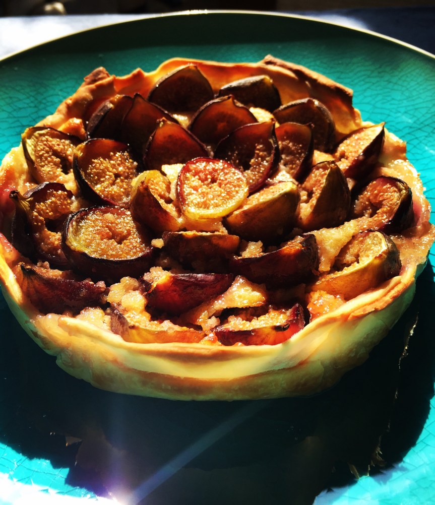 Tarte aux figues et crème végétale au riz, facile et rapide !