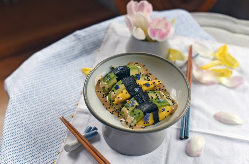 Salade d’avocats, mangues et nori par Echalote&Co