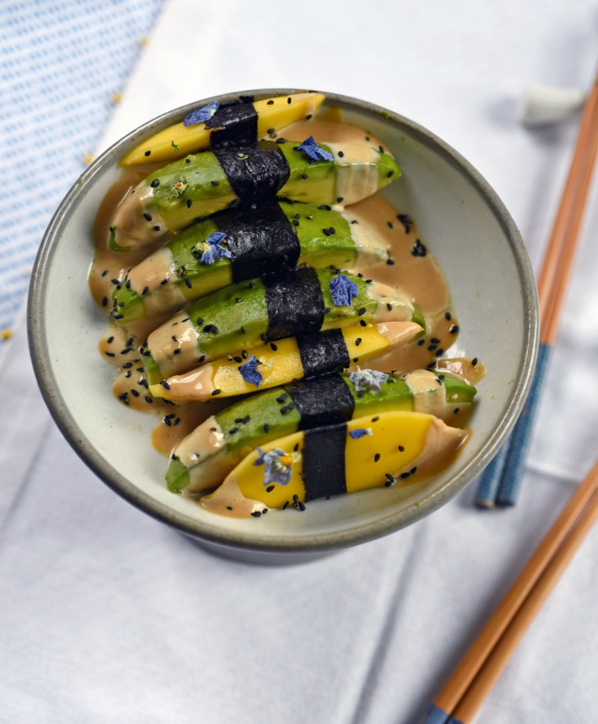 Salade d’avocats, mangues et nori par Echalote&Co